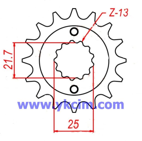 Recambios Kymco Kxr 250. Piñon 14 dientes Ref. N561